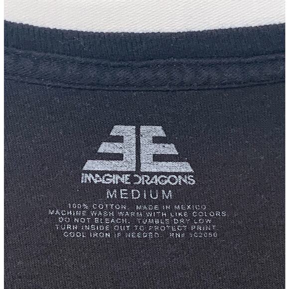 Imagine Dragons EVOLVE World Tour Concert T-Shirt Long-Sleeve Black MEDIUM - Picture 3 of 5